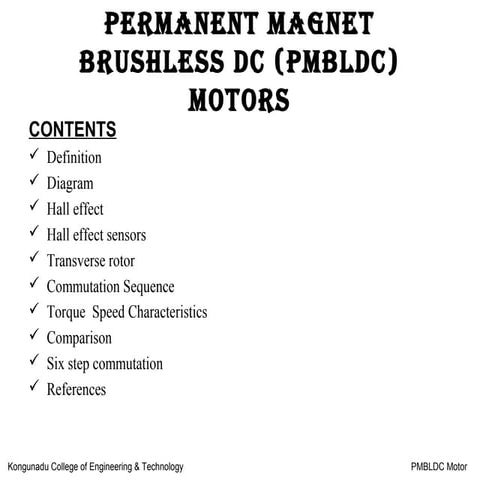 PMBLDC motor