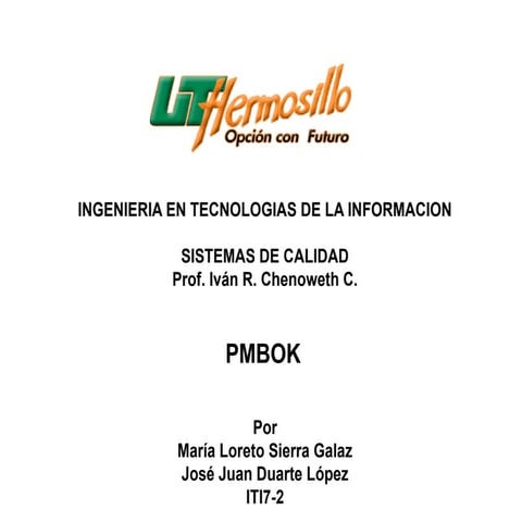 PMBOK Guide 4th Edition Processes Flow In Spanish Flujo De Procesos 