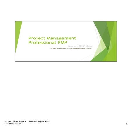 Pmbok 05 project scope management