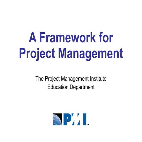 Pmbok framework helping  material