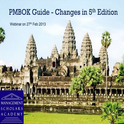 PMBoK guide - changes in 5th edition
