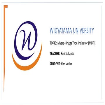 Myers–Briggs Type Indicator (MBTI)