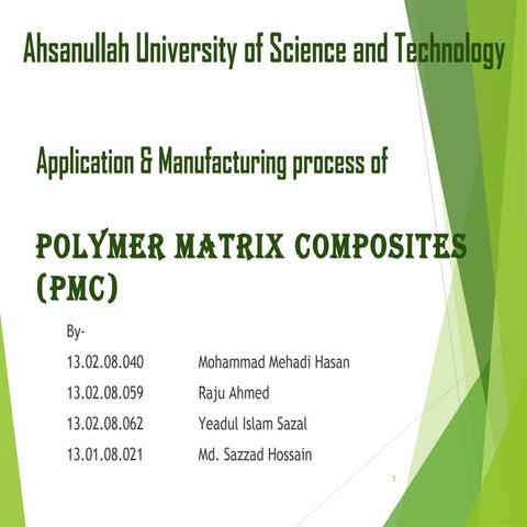 Polymer Matrix Composites (PMC) Manufacturing and application