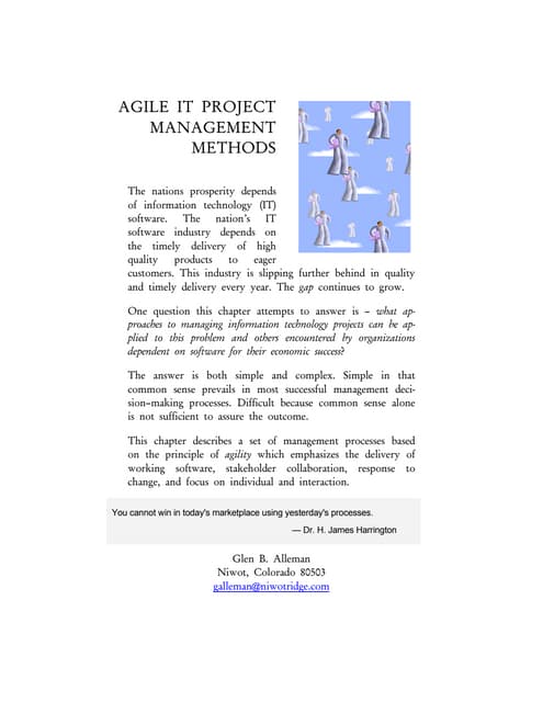 PM Chapter on Agile IT Project Mana...
