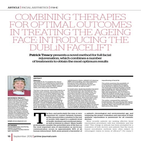 'Multi Procedural Approach to Facial Rejuvenation' | PDF