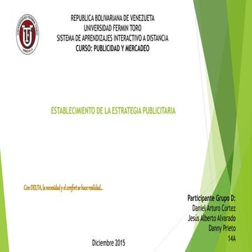 Fase 2 - Establecimiento de la estrategia publicitaria