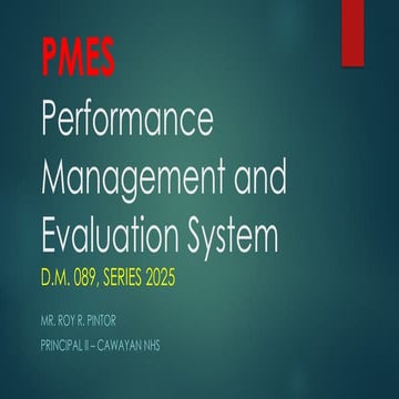 A Presentation of PMES 2025-2028 with Salient features.pptx