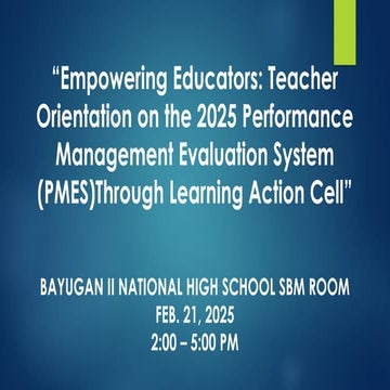 PMES Orientation.pptx INTERIM GUIDELINES FOR THE DEPARTMENT OF EDUCATION PERF...