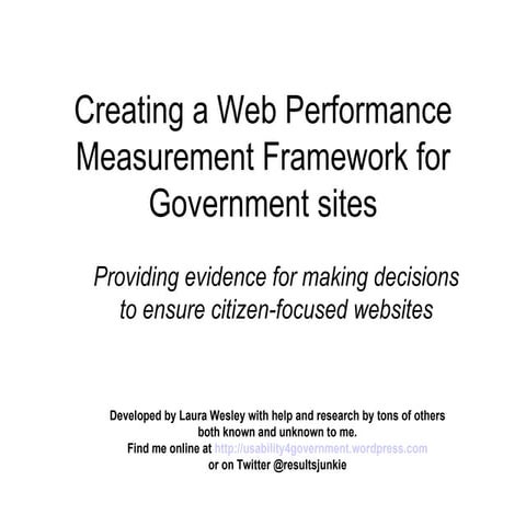 Measuring government websites