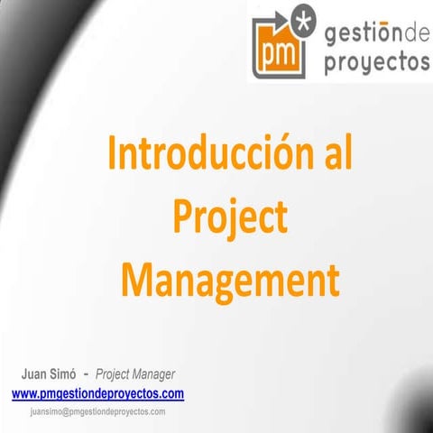 Introducción al Project Management