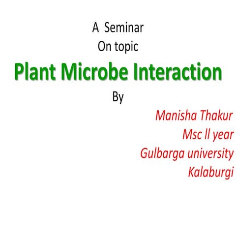 Plant Microbe Interaction