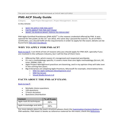 PMI-ACP Online Prüfungen | Maxtic