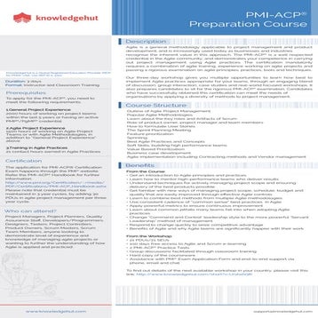 PMI ACP - Certification