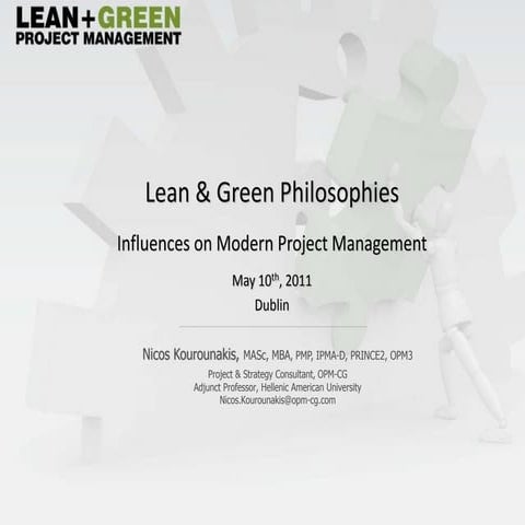 Lean & Green Project Management - PMI Conference