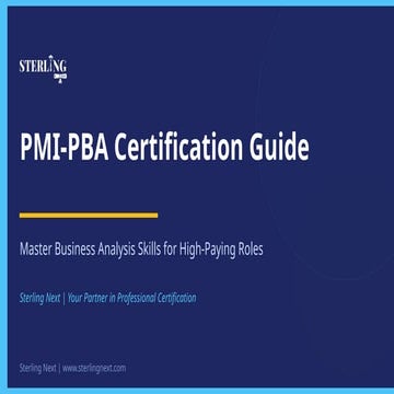 PMI-PBA Certification Guide: Master Business Analysis Skills for High ...