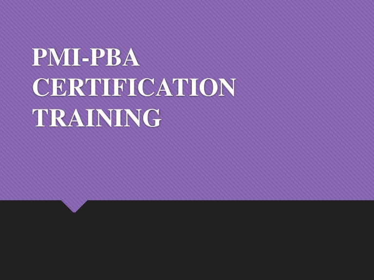 PMI-PBA Exam