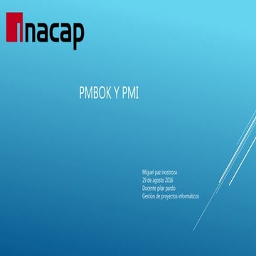 Presentación PMI | PPTX
