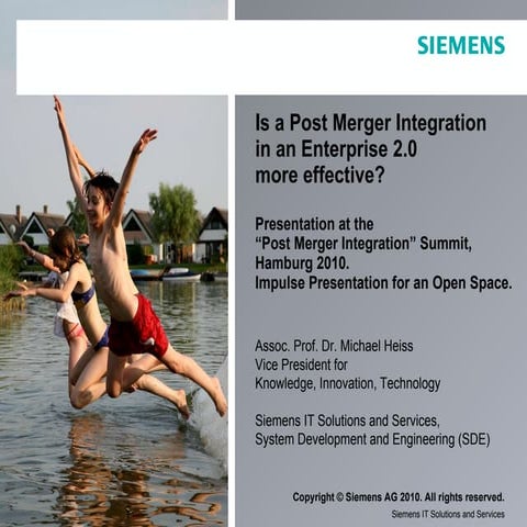 Is a post merger integration in an Enterprise 2.0 more effective?