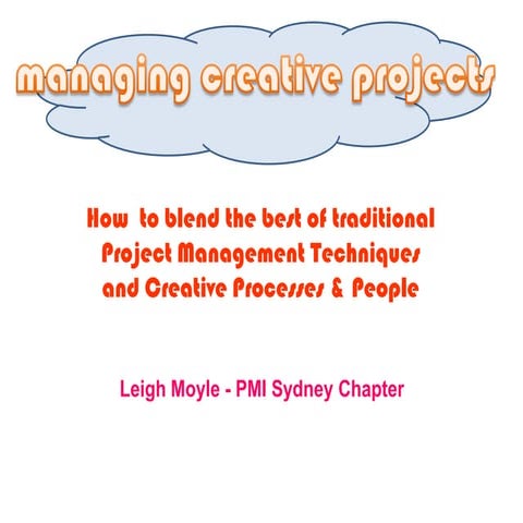 Project Managing Creative Projects