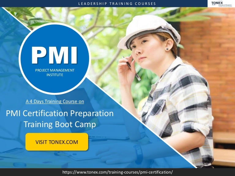 Join PMI Certification Preparation Training Boot Camp - Tonex Training