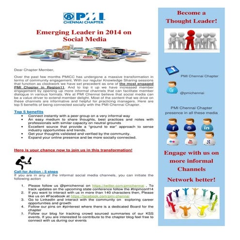 PMI Chennai Chapter on social media