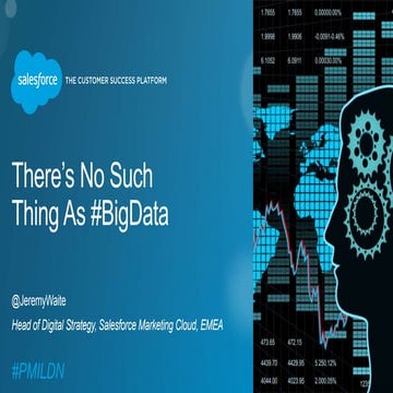 There is no Such Thing as Big Data -  Jeremy Waite, StrategySalesforce Exactt...