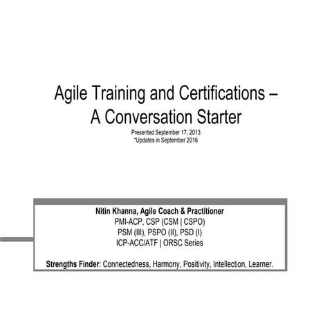 Agile Certifications