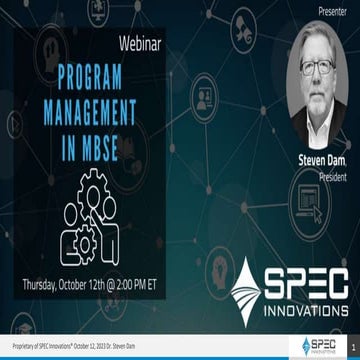 Program Management in MBSE