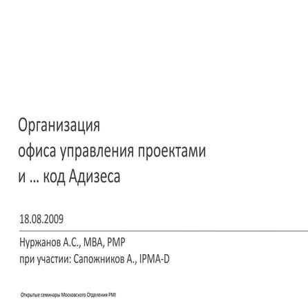 Pmi seminar 18.08.2009_pmo_adizes