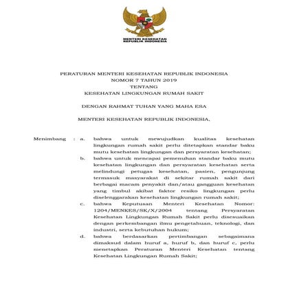 Pmk no _7_th_2019_ttg_kesehatan_lingkungan_rumah_sakit (1)