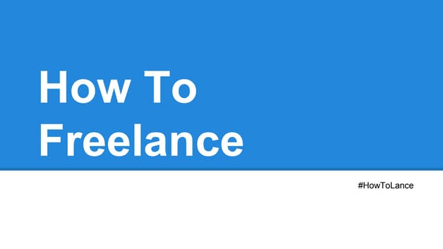 HowTo Freelance