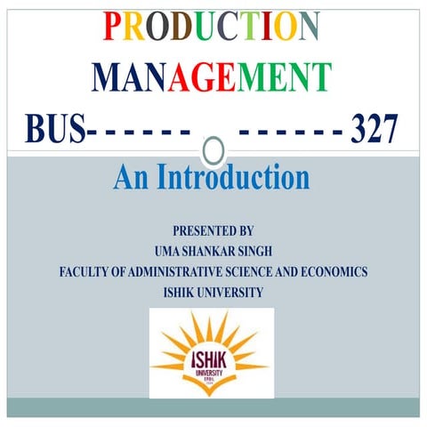 Production Managment