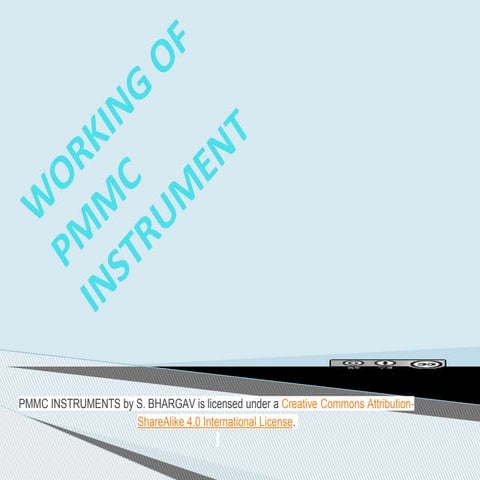 WORKING OF PMMC INSTRUMENTS