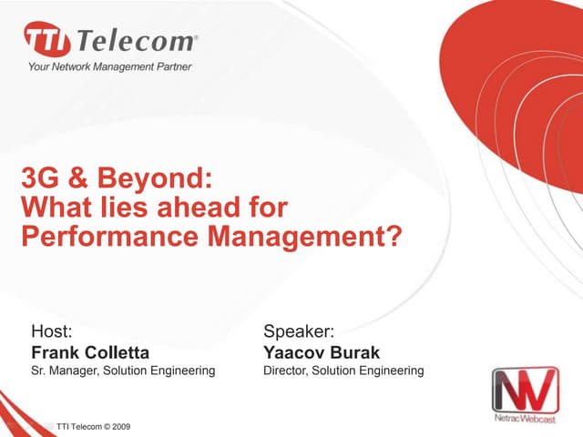 3G & Beyond: What Lies Ahead for Performance Management?