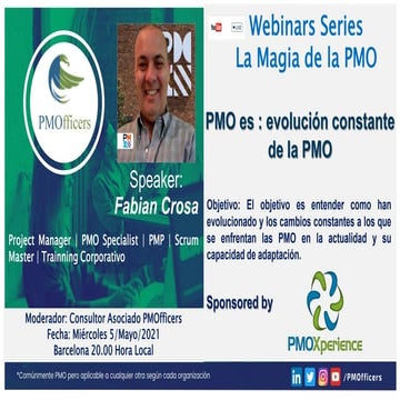 PMO es : evolución constante de la PMO