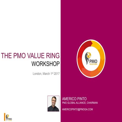 APM PMO Value Ring workshop, Americo Pinto, London, 01 March 2017