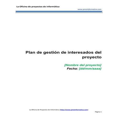 Pmo informatica plantilla acta de proyecto | DOC