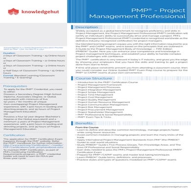 PMP Certification Brochure