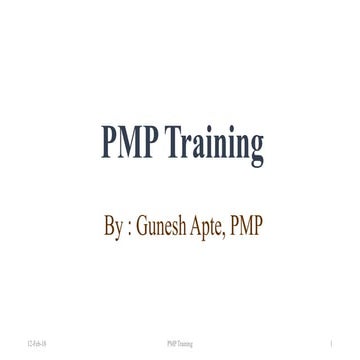 Introduction to PMP, Professional responsibility and Introduction to project management 