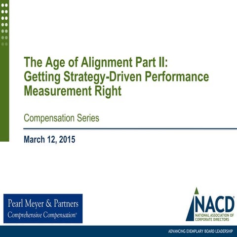 The Age of Alignment Part II: Getting Strategy-Driven Performance Measurement...