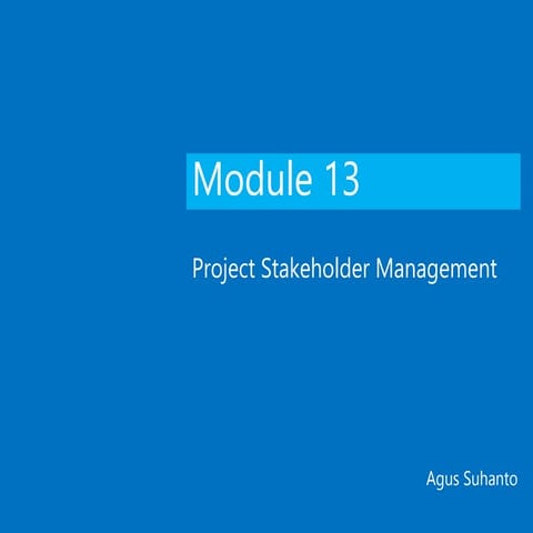 Project Stakeholder Management - PMBOK6