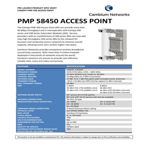 Pmp450 ap prelim_brochure 100611