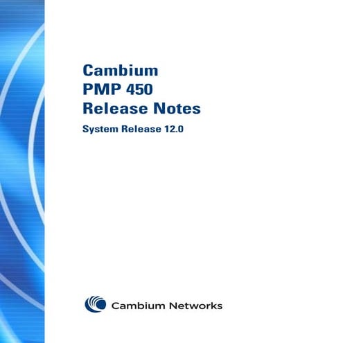 Pmp 450 release_12_0_notes | PDF | Free Download