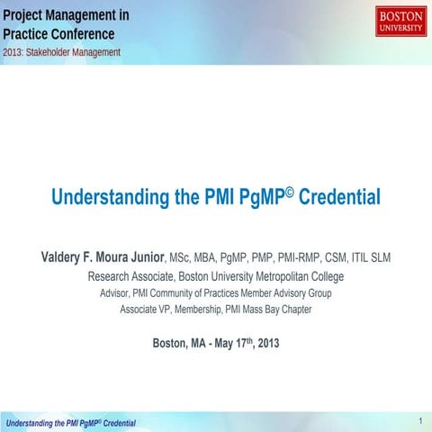 Understanding the PgMP Credential