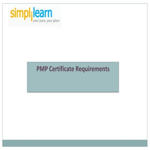 PMP Certificate Requirements