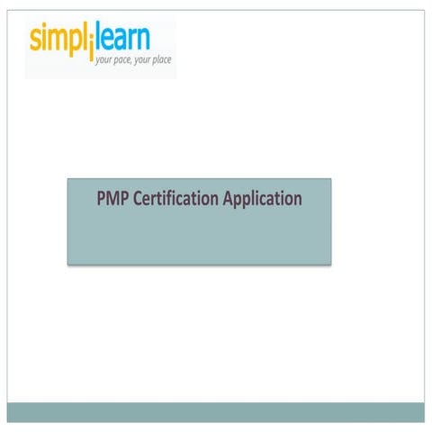 PMP Certification Application