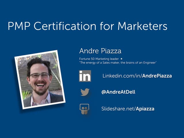 PMP Certification for Marketers