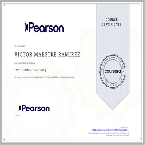 Project Management Professional (PMP) Certification: Unit 3