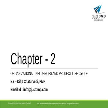 Organizational Influences and Project Life Cycle,PMP Chapter 2,PMBOK,PMP Exam...
