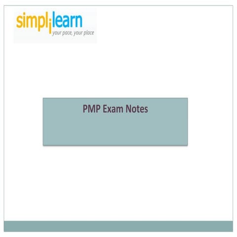 PMP Exam Notes